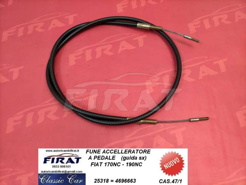 FUNE ACCELLERATORE PEDALE FIAT 170NC 190NC (25318)